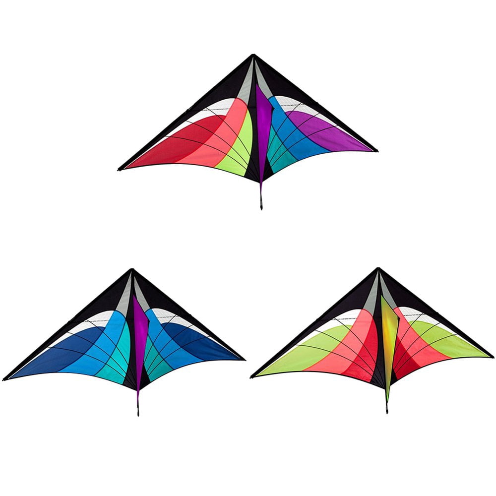 Araignée Delta Kites Queues avec Poignée Cadeau Éducatif pour Enfants en Plein Air (Bleu)
