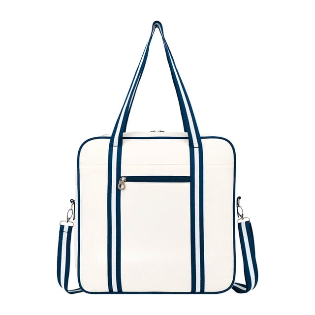 Almencla Tennis Racket Shoulder Bag with Front Pocket 15x4x15 Inch Travel Bag for Outdoor Blue