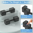 thumbnail image 6 of Adjustable Dumbbells Set of 2, Hand Weights Sets with 5 Levels 3lb, 5lb, 7lb, 9lb, 11lb, Adjustable Weight Dumbbells for Women/Men Home Gym Full Body Workout, 6 of 6