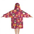 thumbnail image 2 of Colorful Spotted Mushroom Red Pattern Blanket Hoodies for Kids 6-13YR Oversize Wearable Blanket Hoodies for Boys Girls Teens, 2 of 7