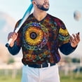 thumbnail image 5 of Lsque Mandala Colorful Pattern Mens Polo Golf Shirts Funny Graphics Shorts Sleeve Button Shirts Baseball T-shirt-XX-Large, 5 of 7