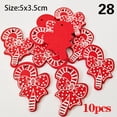 thumbnail image 4 of 10 piezas/lote de adornos navideños de madera para colgar en el árbol de Navidad, manualidades, decoraciones para fiestas de Navidad de Año Nuevo 2024, 4 of 4