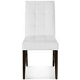 thumbnail image 5 of Promulgate Biscuit Tufted Upholstered Faux Leather Dining Side Chair Set of 2-EEI-3336-WHI, 5 of 8