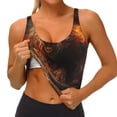 thumbnail image 4 of Lsque Cool Fire Lion Printed Women'S Sports Bra, Compression, Moisture Wicking, High-Impact Sports Bra For Women,Supportive sports bra-Medium, 4 of 9