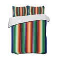 thumbnail image 2 of Colorful Striped Twin Size Down Alternative Comforter, Lightweight Comforter Quilt Bedding Set with Pillow Shams Boho Abstract Vertical Stripe Lines All Seasons Bed Comforter Duvet Insert 68"x86", 2 of 7
