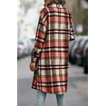 thumbnail image 6 of PRETTYGARDEN Womens Plaid Shacket Jacket Fall Fashion Long Sleeve Button Up Flannel Shirt Winter Clothing Woolen Coats, 6 of 6