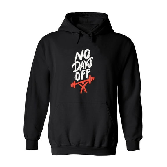 Design No Days Off Hoodie Men -Image by Shutterstock, Male 3X-Large