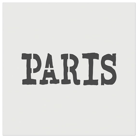 Paris Fun Text DIY Cookie Wall Craft Stencil - 4.5 Inch