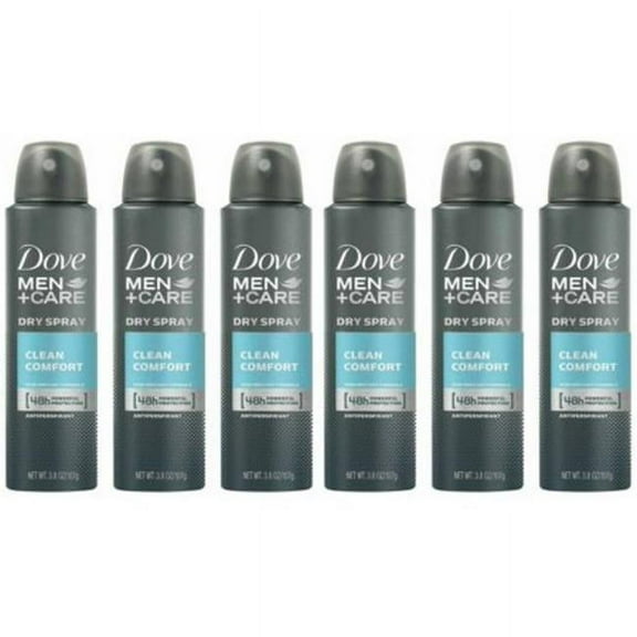 6 Pack Dove Men Care Clean Comfort Antiperspirant Deodorant Spray, 150ml