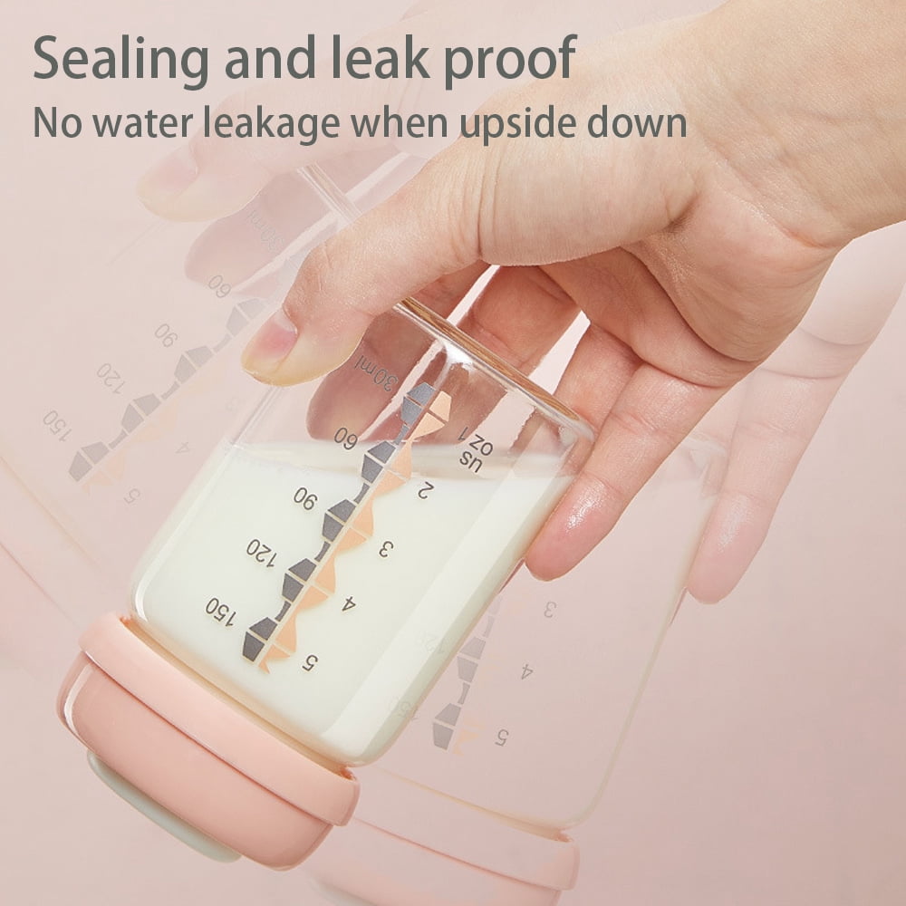 Breastmilk Storage Bottle, Thermal Shock Resistant, Leakproof Design for Reliable Storage, Wide Neck Bottles Simplify Cleaning, Compatible with Common Pumps (2 PCS)
