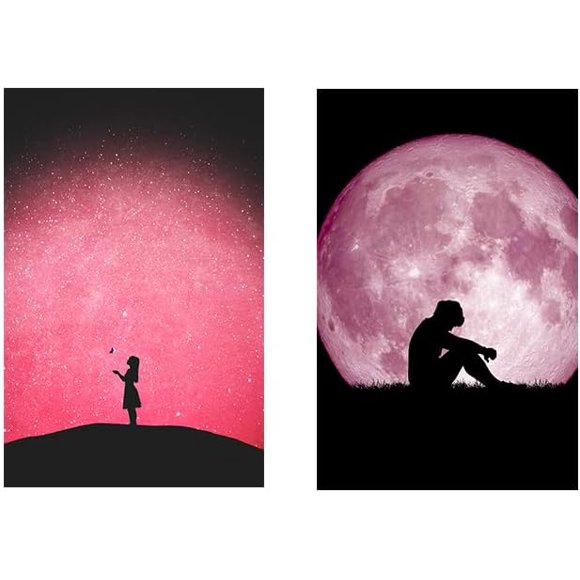 AIR-Lonely Girl and Boy Customized Decorative Creative Art Posters Home Modern Decoration Print Decor for Living Room Custom Poster 12" x 16" (Lonely People)