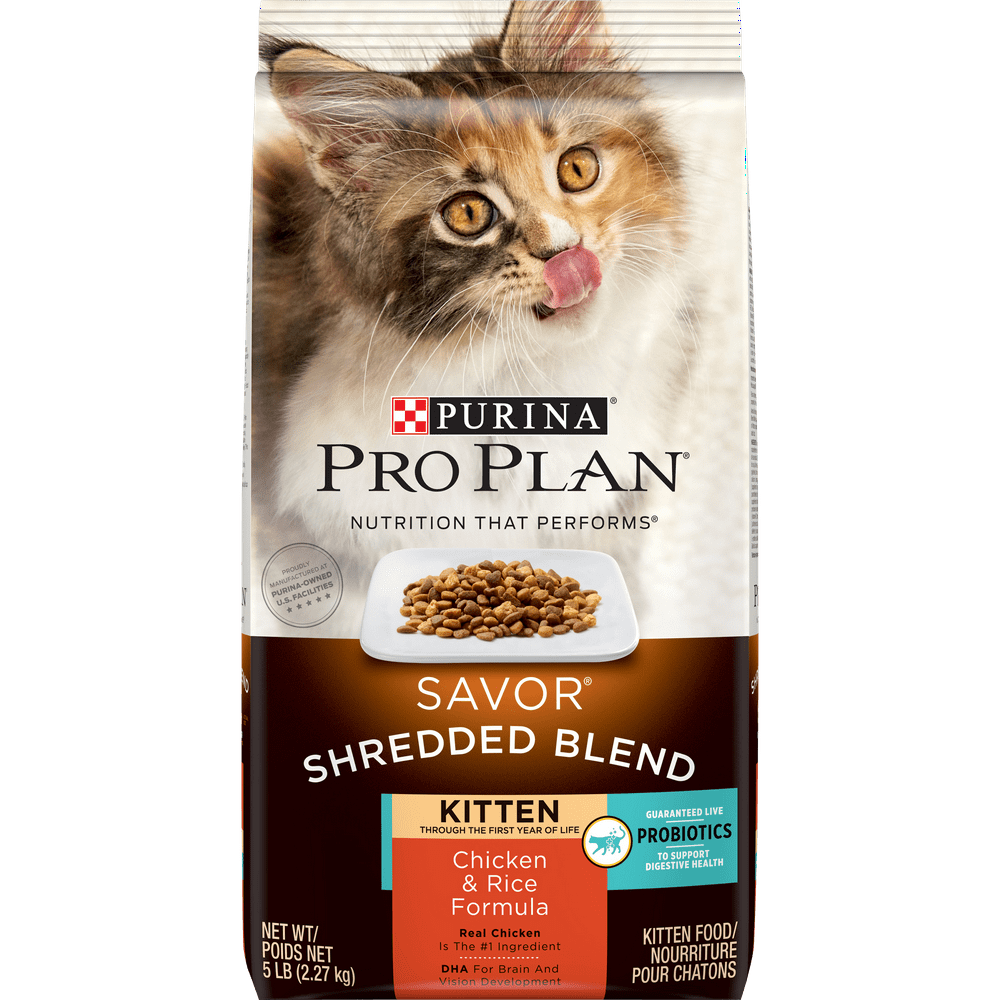 Purina Pro Plan Probiotics Dry Kitten Food, SAVOR Shredded Blend Kitten