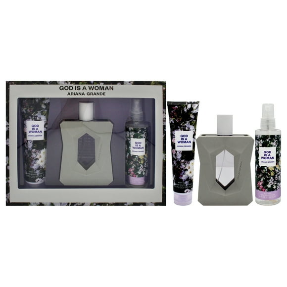 God Is A Woman by Ariana Grande for Women - 3 Pc Gift Set 3.4oz EDP Spray, 3.4oz Body Souffle, 4oz Body Mist