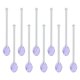 thumbnail image 1 of Bearachild 10x Cucharillas de vidrio Cuchara agitadora apta para lavavajillas para agitar la barra de café Mostrada Púrpura, 1 of 1