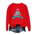 thumbnail image 6 of Lorytime Crewneck Sweatshirts Women Christmas Tree Print Shirt Long Sleeve Pullover Loose Tops for Festive, 6 of 6