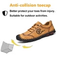 thumbnail image 2 of Men Vintage Leather Loafers Summer Casual Walking Shoes Driving Boat Moccasins Black 8.5 US, 2 of 7