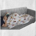thumbnail image 5 of Ice Cream Soft Flannel Fleece Throw Blanket, Tasty Cold Summer Treats Foods on Cones Kawaii Style Illustrated Pattern, Cozy Plush for Indoor and Outdoor Use, 50" x 70", White Multicolor, by Ambesonne, 5 of 5