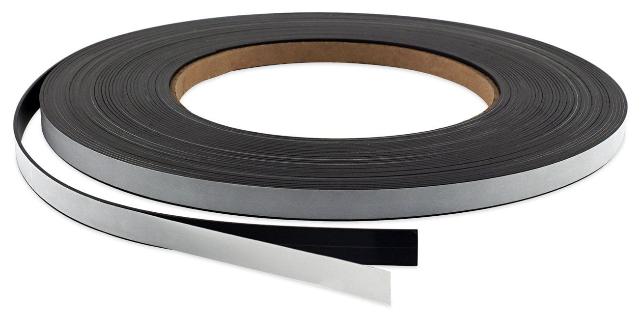  Master Magnetics Flexible Magnetic Strip with Adhesive Back -  0.06 Thick, 1 Wide, 10 Feet Long, 1 Roll, 07019 : Office Products
