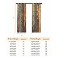 thumbnail image 6 of Fsddascl Brown Gray Blackout Curtains for Bedroom/Living Room, Thermal Insulated Kitchen Curtains, Farmhouse Abstract Gradient Wooden Grain Grommet Darkening Window Treatment Drapes 52"x84"x2, 6 of 6