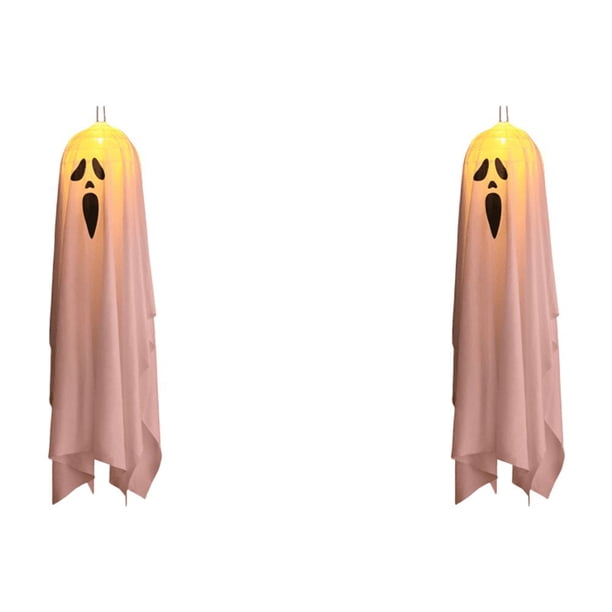 Fantasma voladora Halloween espeluznante con luces (H-90cm)