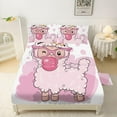 thumbnail image 3 of Yumcute Cute Sheep Bedding Set Queen Size for Girls Boys Kids Gift 1 Fitted Sheet + 1 Flat Sheet + 2 Pillow Case, 3 of 5