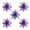 Purple, variant on Dvkptbk Christmas Tree Ornaments Christmas Simulation Flower Xmas Ornament 5Pcs