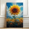 thumbnail image 4 of Sunflower Flower Canvas Wall Art 8x12 inches - French Antique Botanical Floral Sunflower Flower Watercolor Wall Decor, 4 of 5