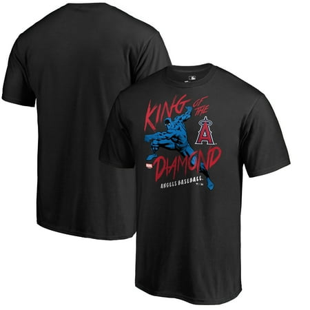 - Los Angeles Angels Fanatics Branded MLB Marvel Black Panther King of the Diamond T-Shirt - Black