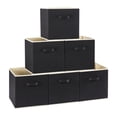thumbnail image 3 of Hwkond Storage Containers Lidless Clothes And Toys OrganizerDesktop Storage BoxCloset DrawerNon-Woven Storage Box Black Style, 3 of 3