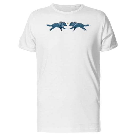 Two Black Wolfs Running Tee Men's -Image by Shutterstock