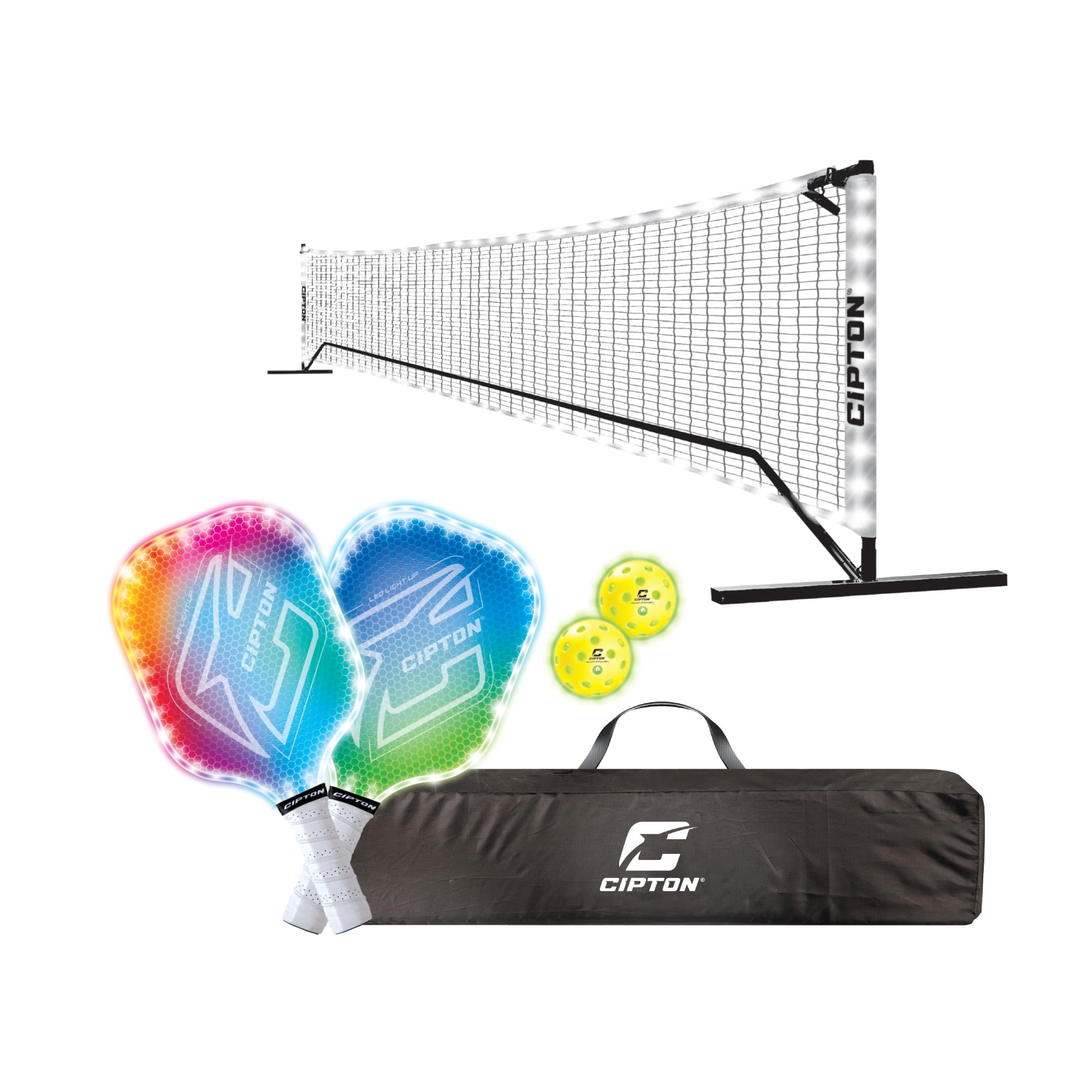 MinnARK Sports Unisex Multipack LED Pickleball Portable Set with