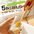 thumbnail image 5 of 5-in-1 Bottle Cleaning Brush Set – Multi-Functional Kit with Long Handle, Nipple Brush, Straw Cleaner & Corner Scrubber for Baby Bottles, Water Bottles, Vases & More, 5 of 8
