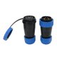 thumbnail image 1 of Conector de enchufe impermeable 380V 45A, conector de alimentación de aviación macho hembra sin soldadura, 7 pines, tamaño de contacto 2,8x7mm, 1 of 10