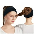 thumbnail image 2 of UJNDER Headbands for Women Elastic Hair Bands for Yoga Workout Running and Sports Non Sweat Hair Wrap Black, 2 of 3