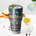 thumbnail image 3 of 30oz Multicolor Christmas Pattern Tumblers Stainless Steel Tumbler with Lid and Straw,Vacuum Insulated Double Wall Travel Tumbler Cups Mug with Cleaning Brush for Coffee,Tea, 3 of 7