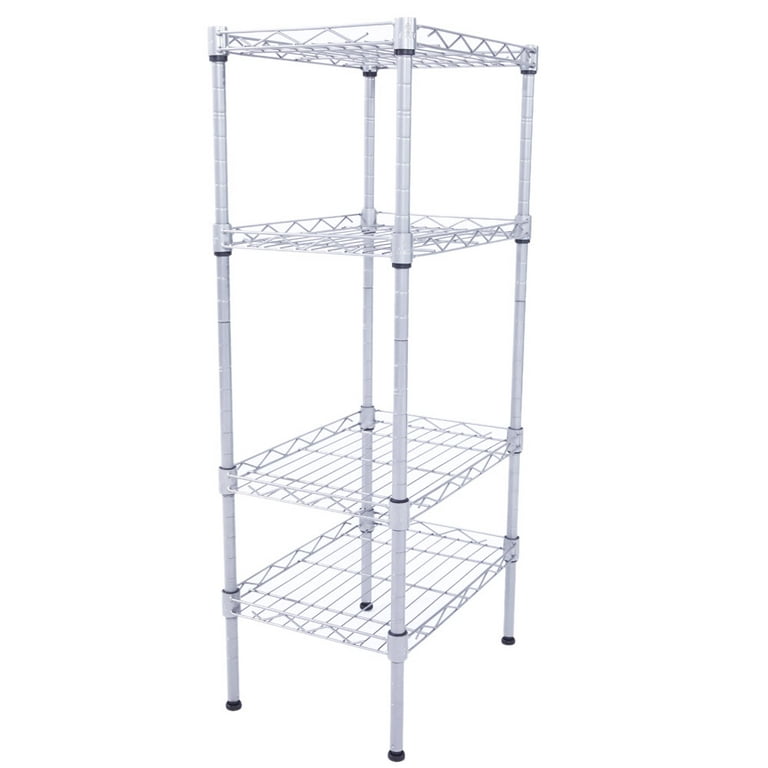 4-Tier Steel Wire Shelving Unit in Black — The Bulb