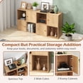 thumbnail image 2 of Giantex cube Bookcase, Wooden Bookshelf w/4-cube, Display Compartment Cabinet forBedroom, Living Room, Natural, 2 of 7