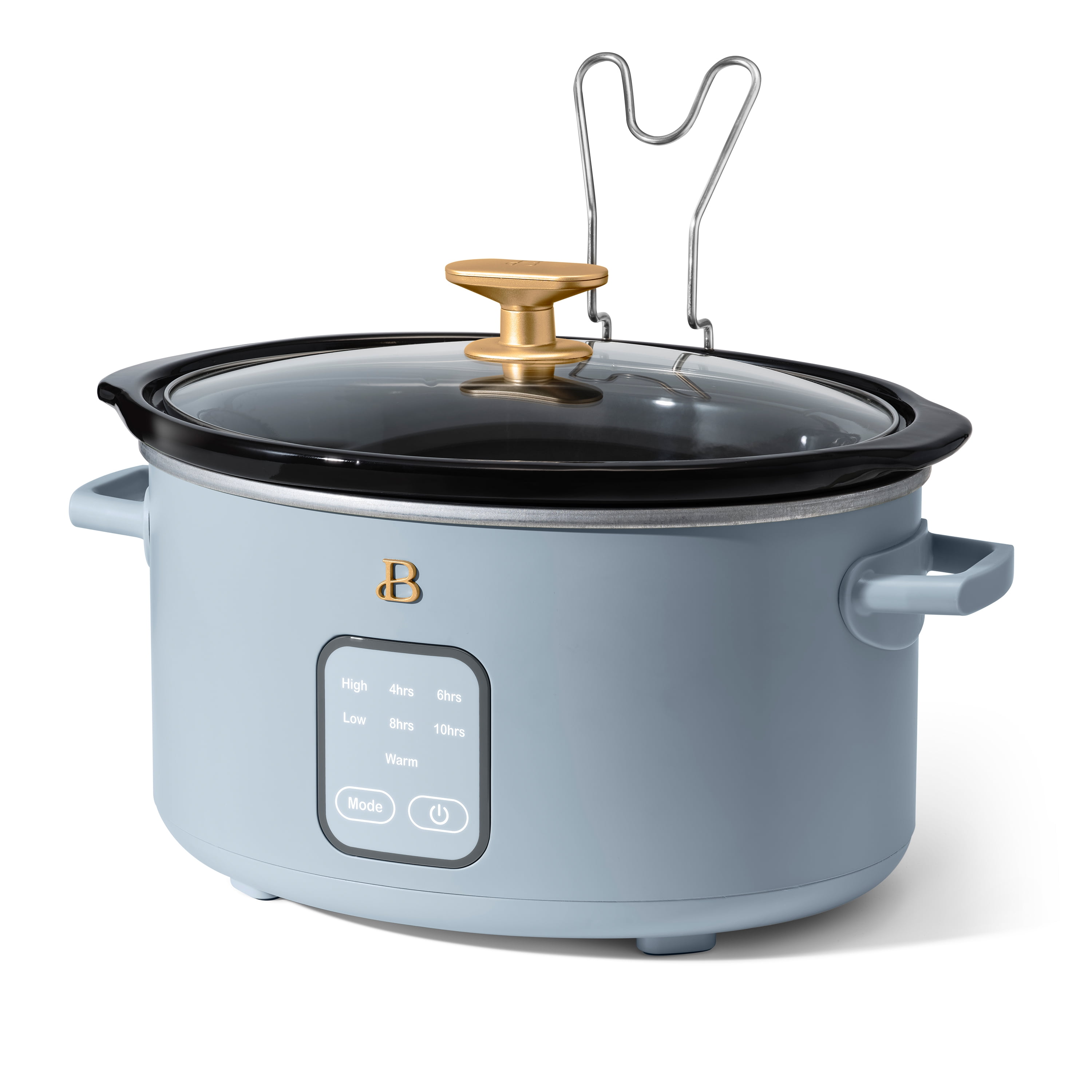 Beautiful 4Qt Slow Cooker with Touch-Activated Display, Cornflower Blue by Drew Barrymore
