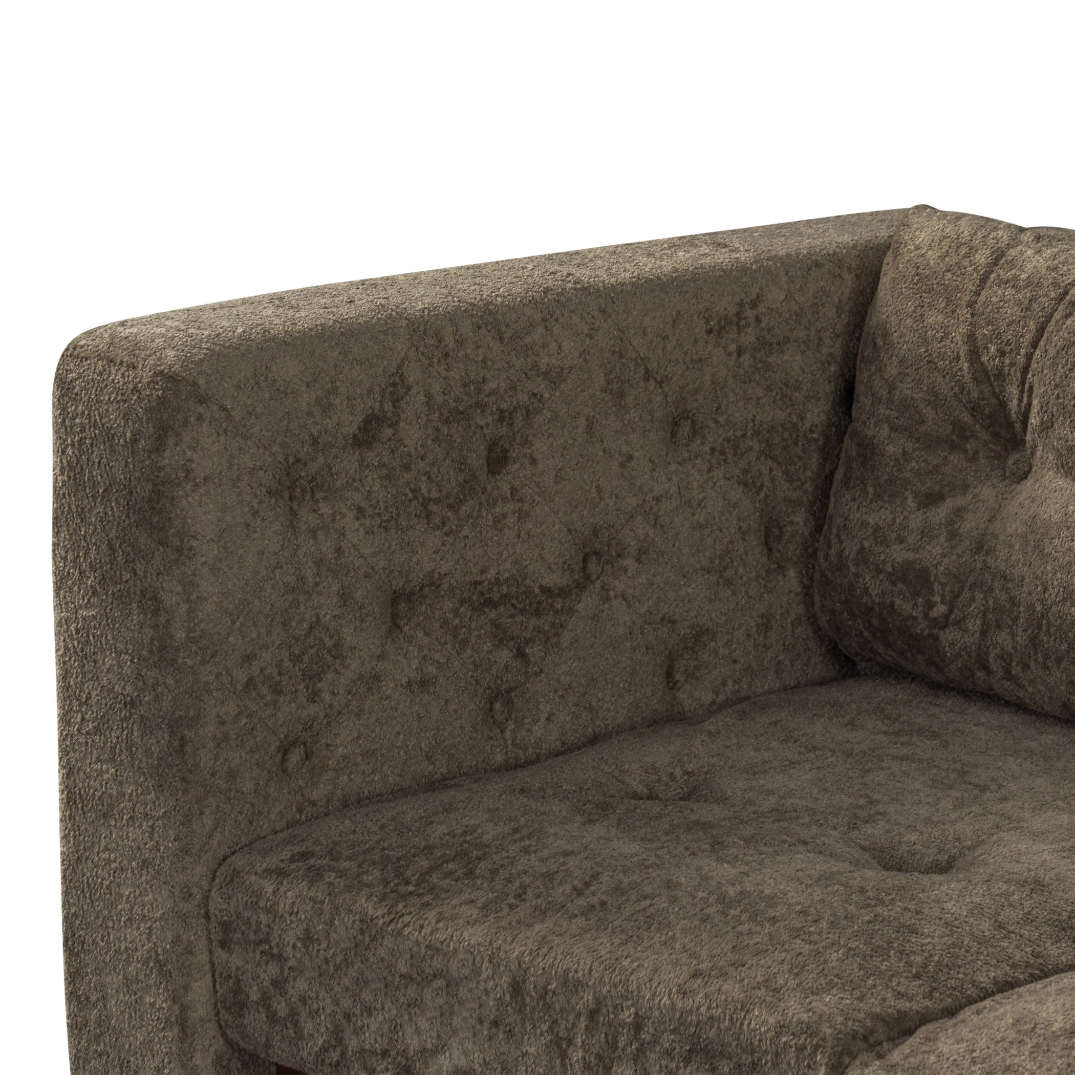 Christopher Knight Home 78" Modern Sofa with Chenille Upholstery, Tufted Pillow Back, 3 Seats, Brown