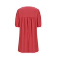 thumbnail image 4 of fatyb Summer Dresses for Women Puff Half Sleeve Loose Midi Dress Pleated Casual Tshirt Dress with Pockets, 4 of 6