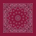 thumbnail image 2 of Carolina Hav-A-Hank Paisley Bandanna 22"X22"-Burgundy, 2 of 2