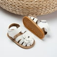 thumbnail image 2 of Zanarzt Soft Sole Sandals Baby Boys Girls Summer Sandals Closed Toe Soft Rubber Sole Outdoor Shoes for Toddler First Walkers White,US 4.5, 2 of 5