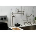 thumbnail image 3 of Kingston Brass KS3708AX Restoration Deck Mount Pot Filler Faucet, Brushed Nickel, 3 of 8