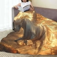 thumbnail image 6 of Zufioo Golden Winged White Horse Fleece Blanket Queen Size,Plush Bed Blanket,Ultra Soft Throw Blanket,Plush Fuzzy Cozy Blanket Perfect for Bed,Couch-40"x30", 6 of 7