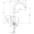 thumbnail image 2 of Kitchen Faucet, Sink Faucet For Kitchen, 360 ° Rotatable Faucet, Kitchen Mixer Tap, Sink Faucet, Kitchen Sink Faucet, Stainless Steel Sink Unit, Kitchen Tap, 2 of 6