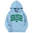 thumbnail image 3 of WOYY St. Patrick's Day Girls Hoodie Letter Print Casual Hooded Sweatshirt, Sizes 13-14, 3 of 3