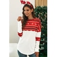 thumbnail image 4 of BeautyIn Women's Pullover Tops Crewneck Reindeer Sweatershirt Long Sleeve Tees, 4 of 6