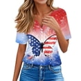 thumbnail image 4 of America 250 Shirt Women 250th Anniversary USA Years American Flag Printed Shirts Casual Short Sleeve Tunic Tops, 4 of 7