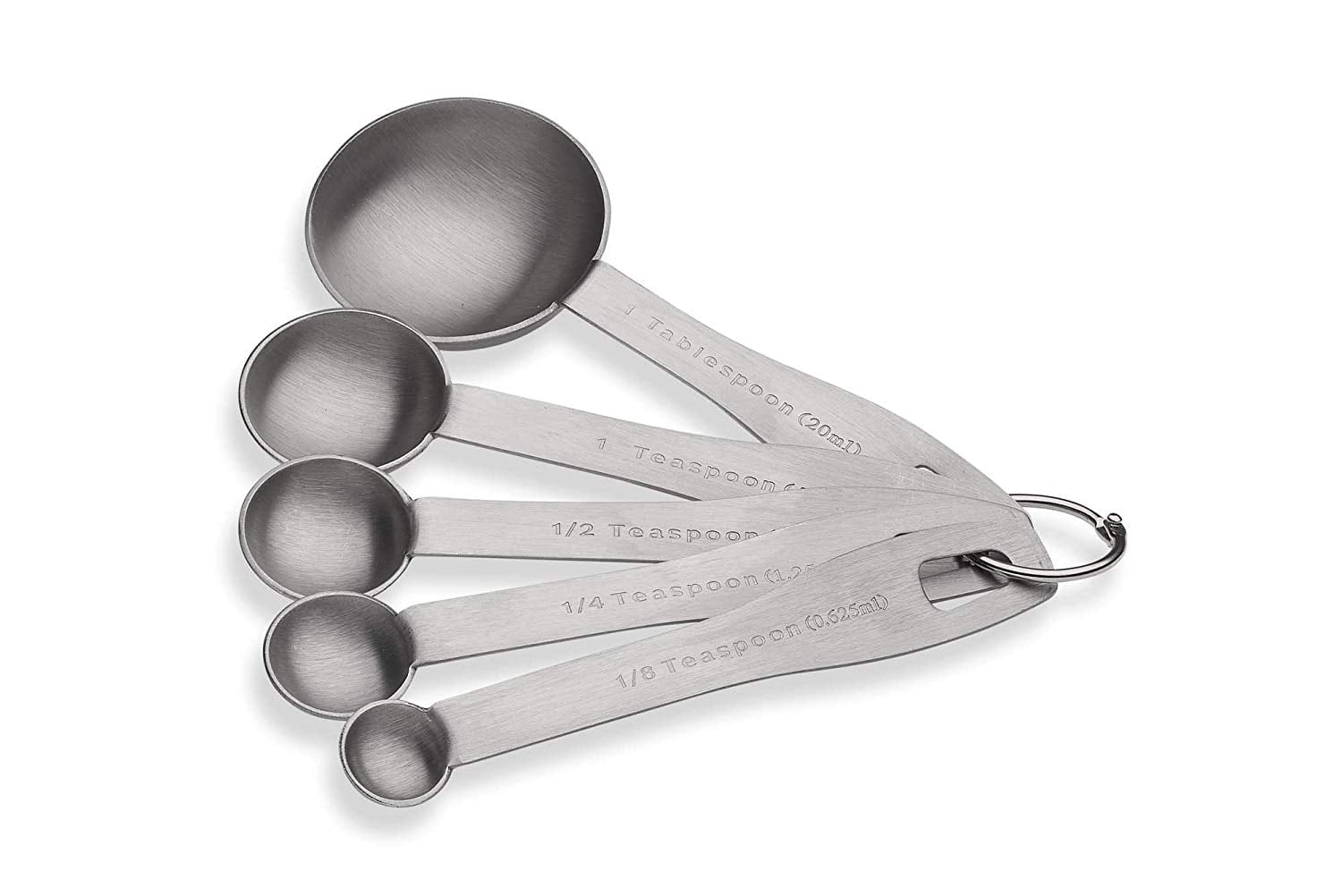 husMait Stainless Steel Measuring Spoons 5 Piece Heavy Duty Measuring