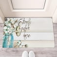 thumbnail image 2 of Retro Door Mat, 17 X 30 Inch Ink Flower Welcome Doormat Decorative Home Floor Mat, Non Slip Rubber Back and Strong Water Absorption for Outdoor Indoor Entrance Decor, 2 of 6